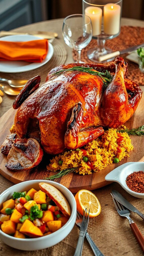 spicy turkey with mango glaze