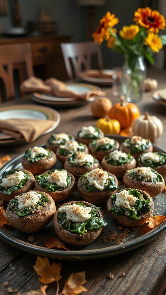 spinach cheese stuffed mushrooms spinach cheese stuffed mushrooms