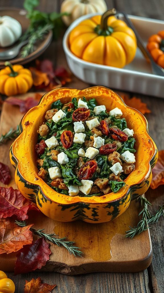 spinach feta carnival squash recipe spinach feta carnival squash recipe