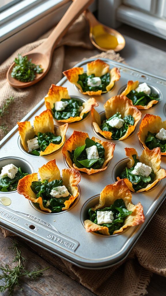 spinach feta phyllo cups spinach feta phyllo cups