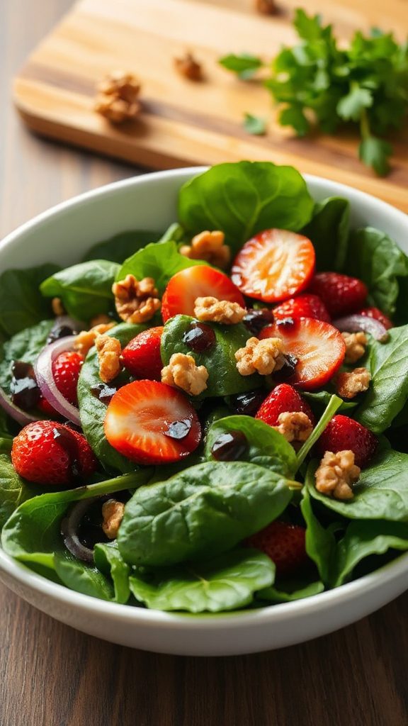 spinach strawberry salad delight