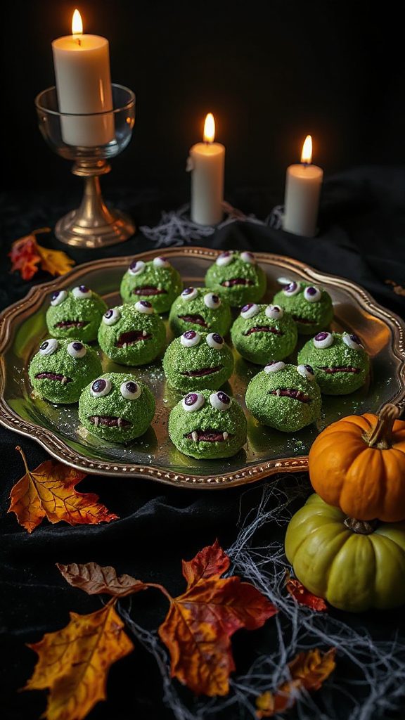 spook tacular minty monster truffles