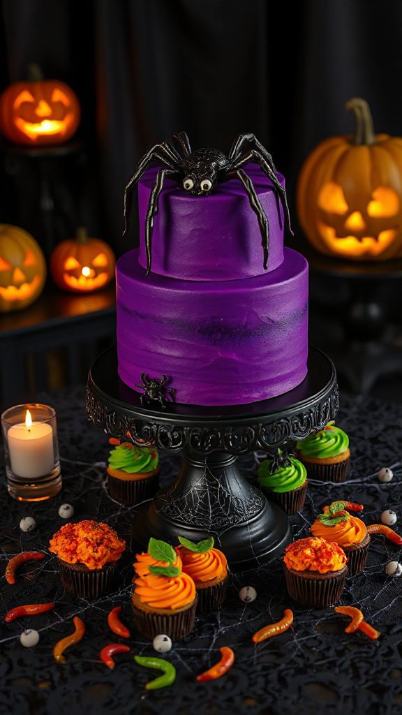 spooktacular halloween spider cake
