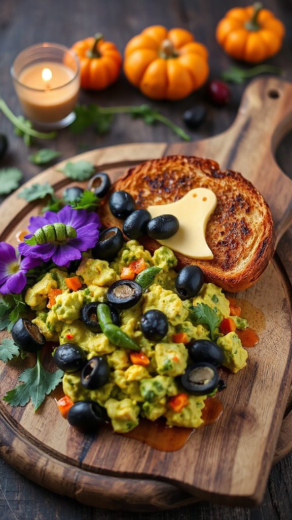 spooky avocado breakfast scramble