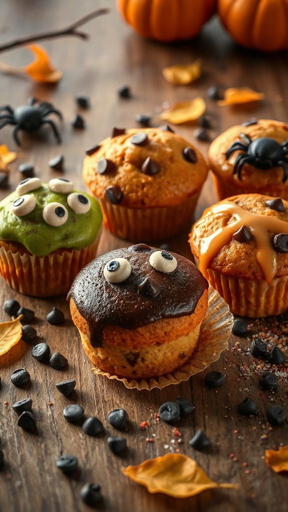 spooky banana chocolate muffins spooky banana chocolate muffins