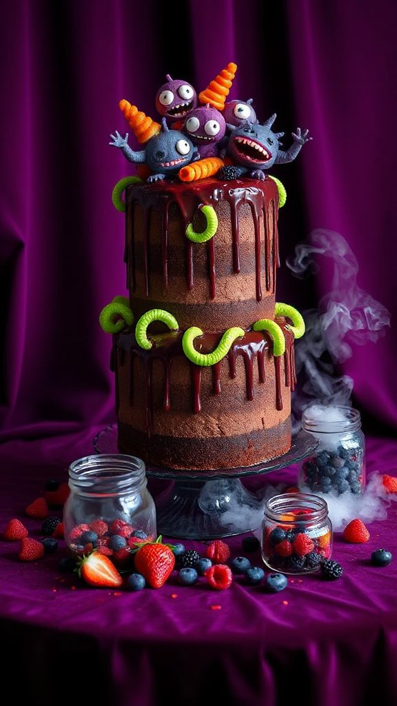 spooky berry chocolate cake spooky berry chocolate cake