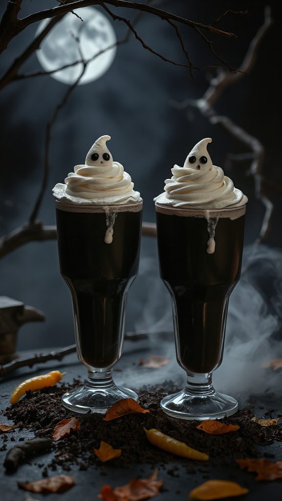 spooky black licorice milkshakes