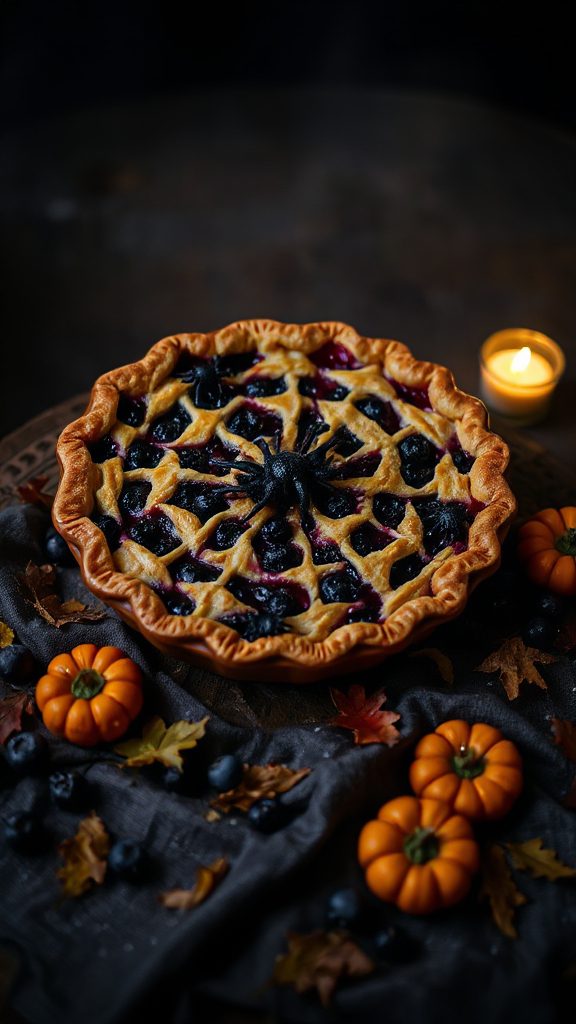 spooky blueberry pie design spooky blueberry pie design