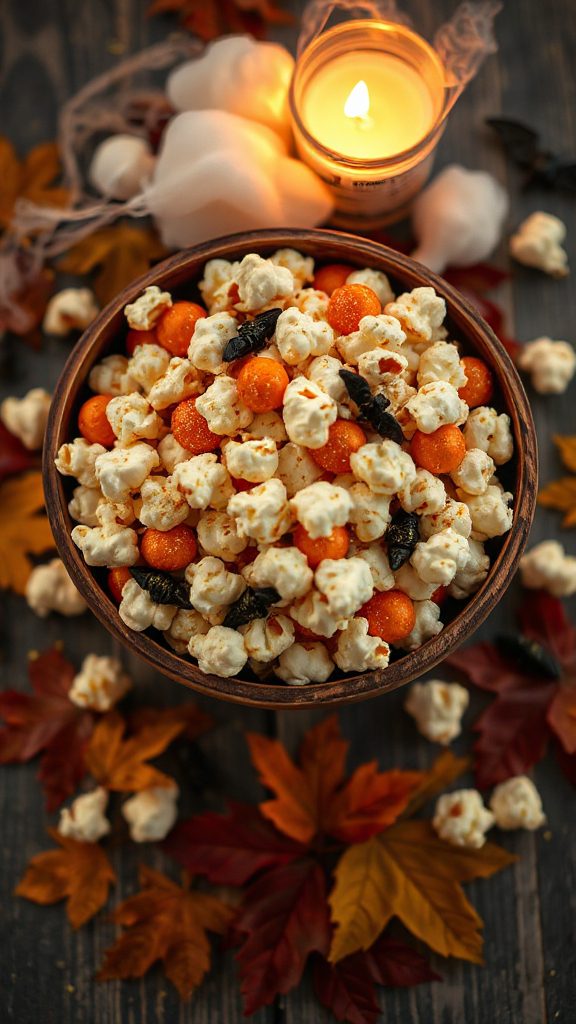 spooky butterscotch popcorn treat