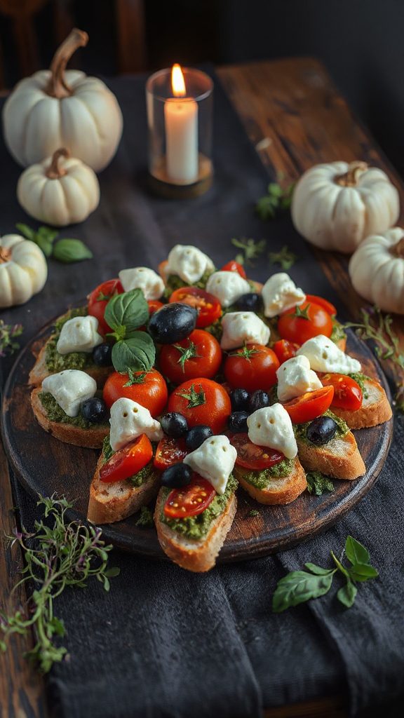 spooky caprese halloween appetizer spooky caprese halloween appetizer