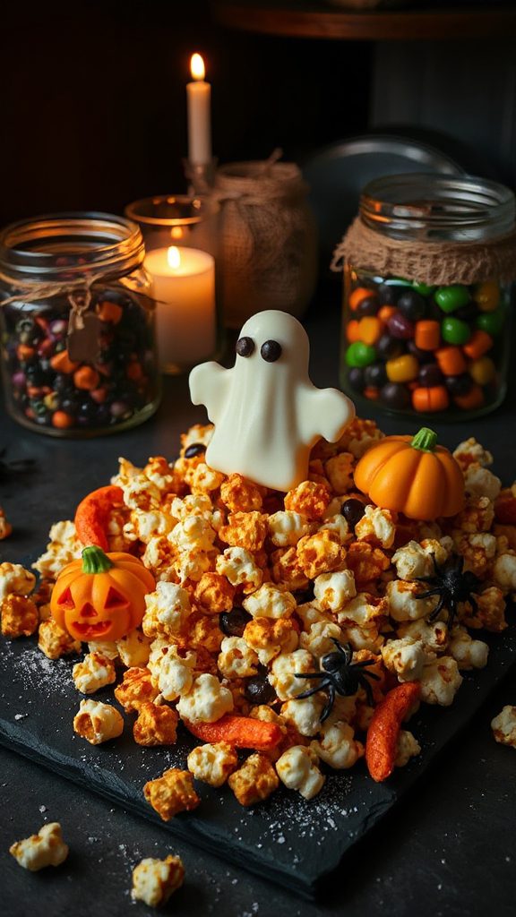 spooky caramel popcorn treat spooky caramel popcorn treat