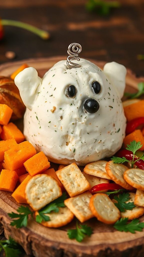 spooky cheese ball appetizer spooky cheese ball appetizer