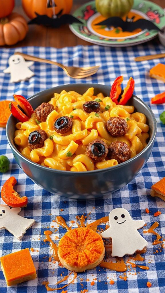 spooky cheesy meatball fun