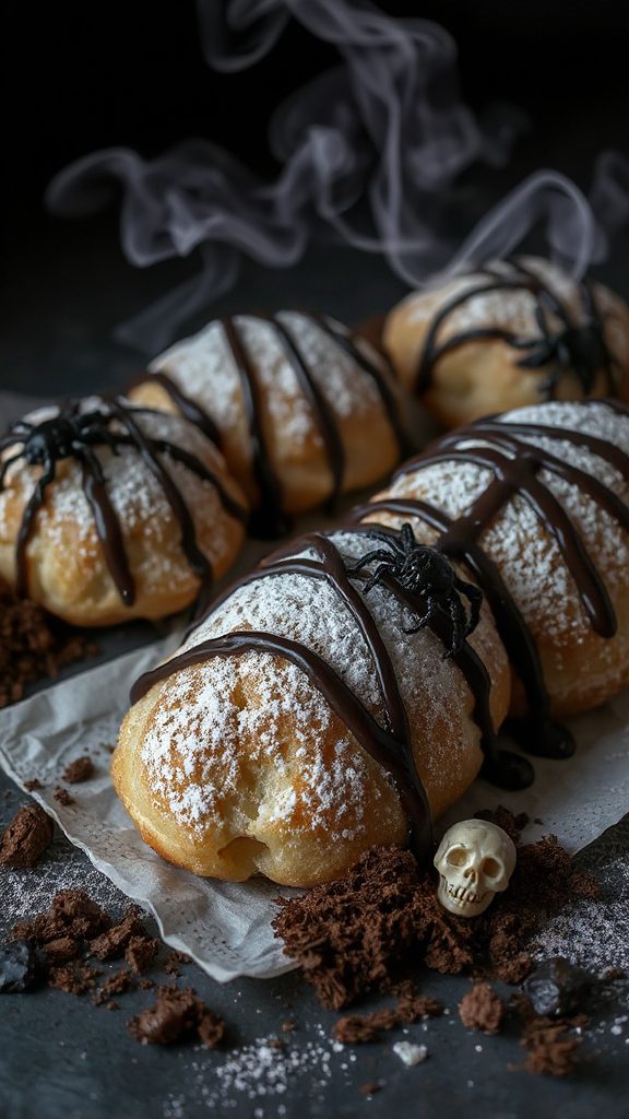 spooky chocolate beignets treat