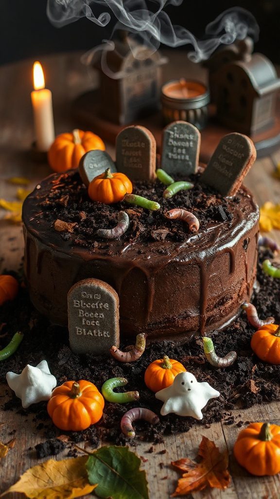 spooky chocolate dirt cake