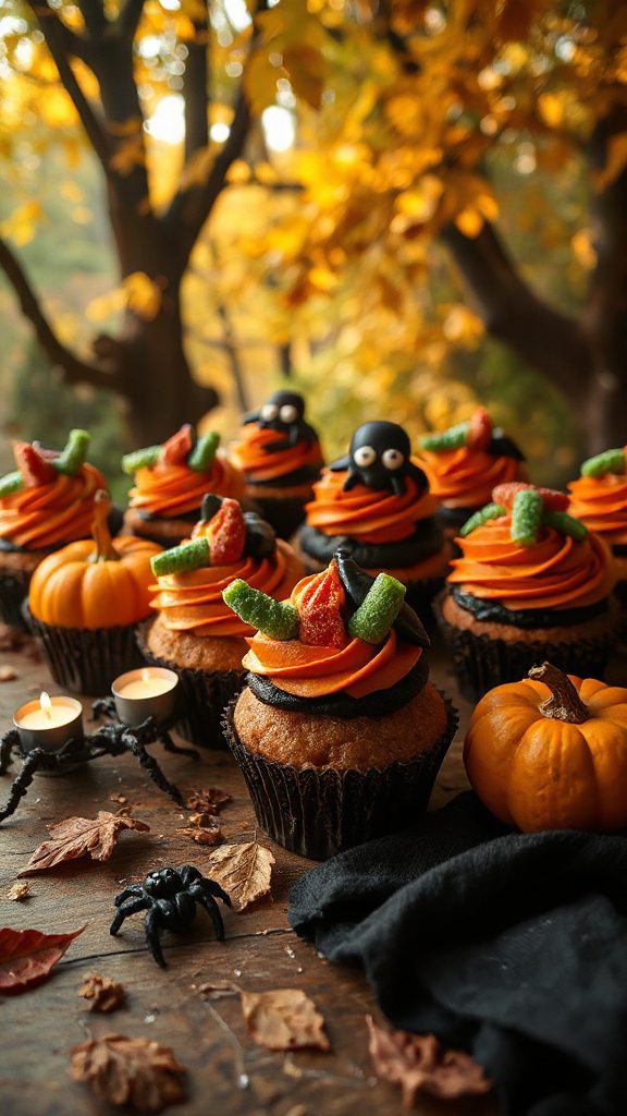 spooky chocolate halloween cupcakes