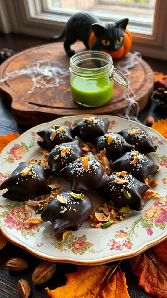 spooky coconut monster bites