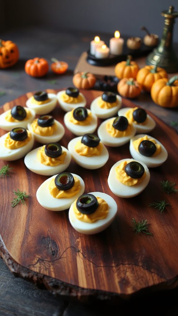 spooky deviled egg appetizer spooky deviled egg appetizer