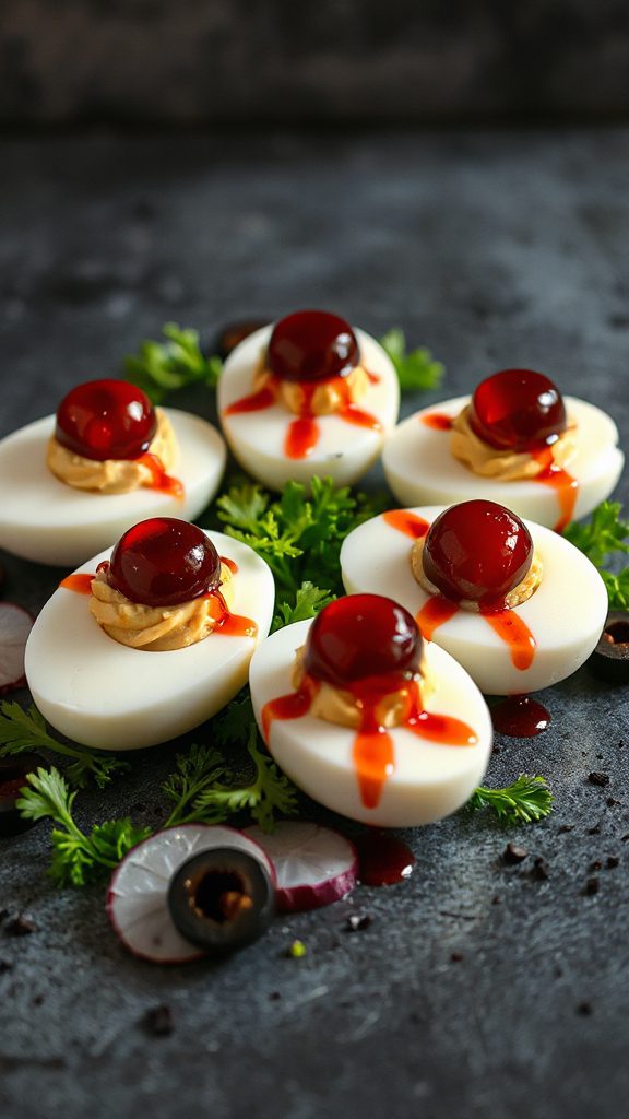spooky eyeball deviled eggs spooky eyeball deviled eggs