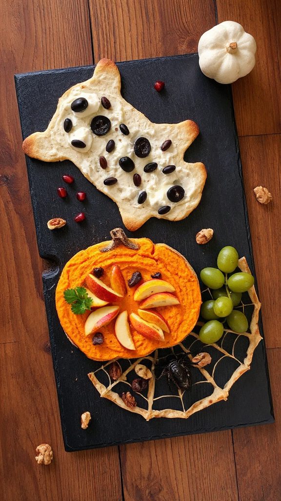 spooky fruit and nut flatbreads spooky fruit and nut flatbreads