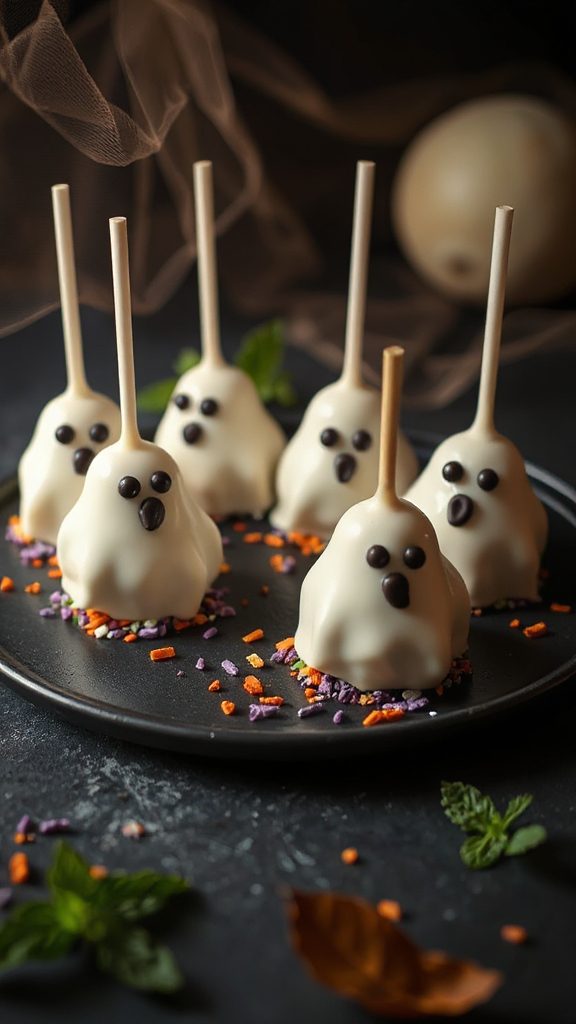 spooky ghost cake pops