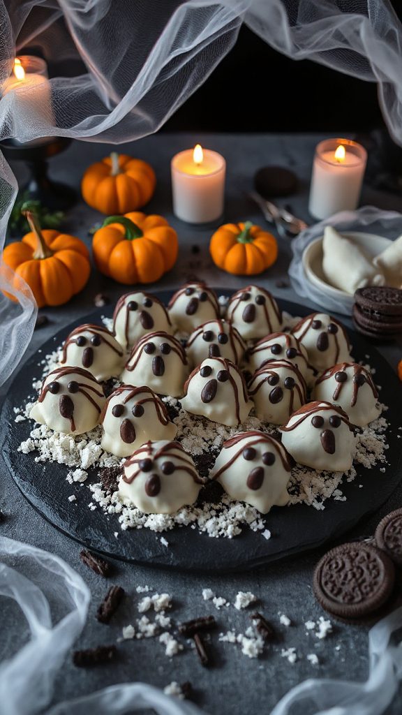 spooky ghostly chocolate treats