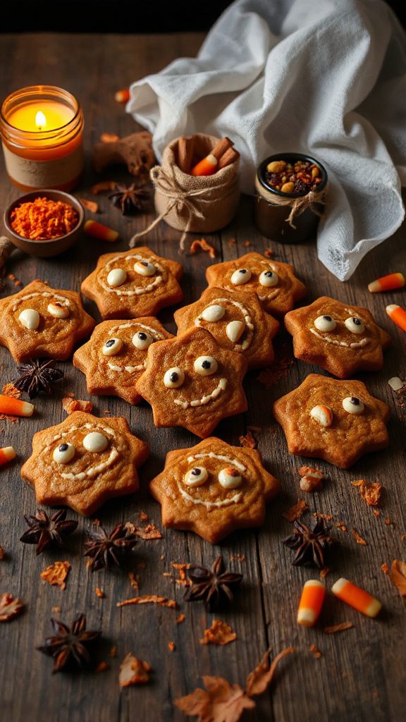 spooky ginger snap cookies