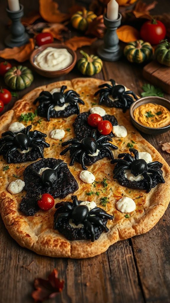 spooky halloween appetizer flatbreads spooky halloween appetizer flatbreads