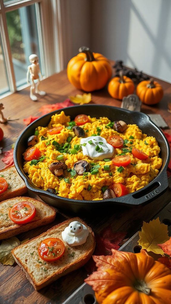 spooky halloween breakfast scramble