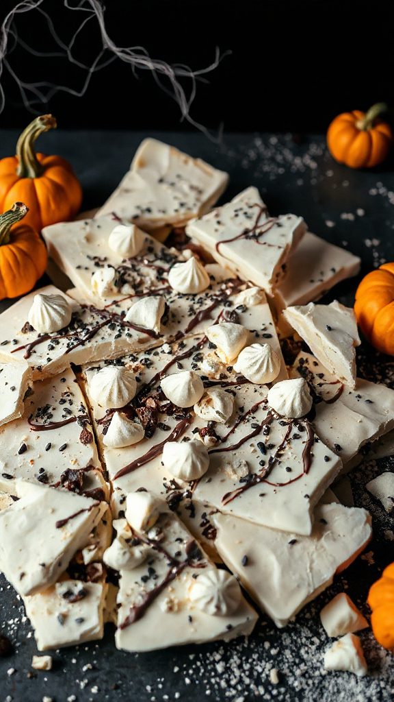 spooky halloween chocolate bark