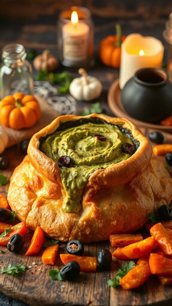 spooky halloween flatbread dip spooky halloween flatbread dip