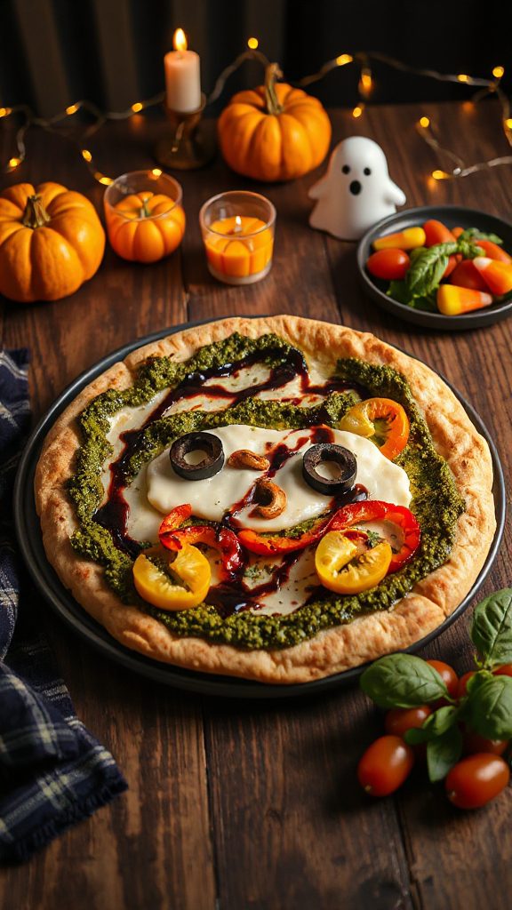 spooky halloween flatbread recipe