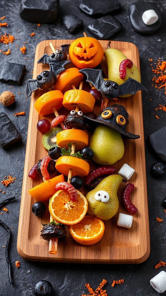 spooky halloween fruit skewers spooky halloween fruit skewers