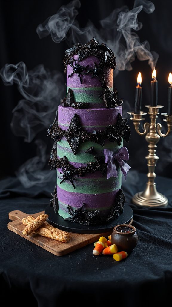 spooky halloween layer cake
