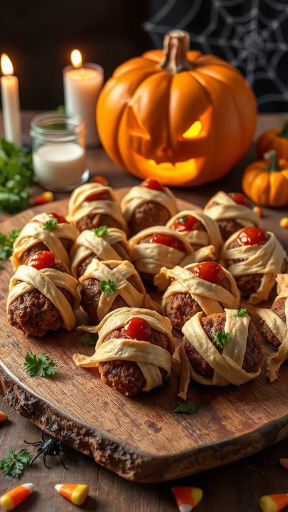 spooky halloween meatball treat