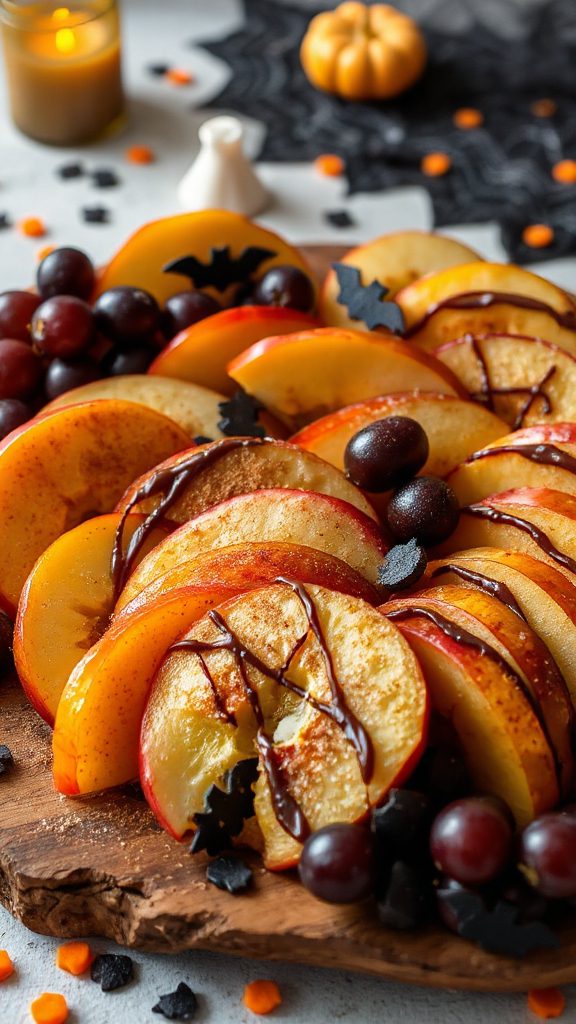 spooky honey crisp apple slices