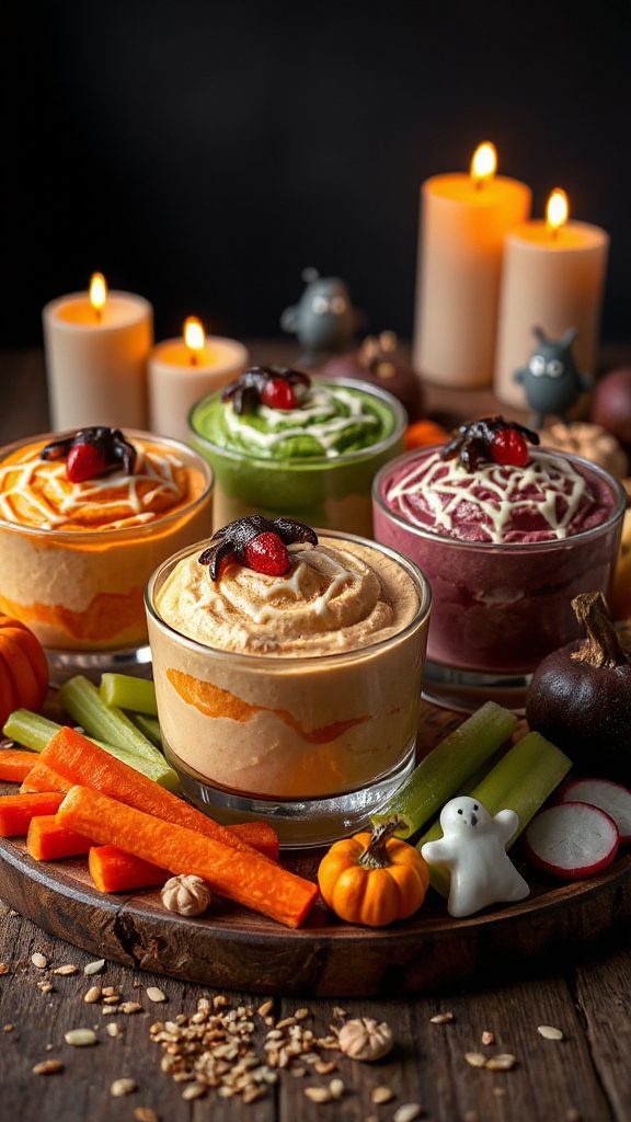 spooky hummus party treat