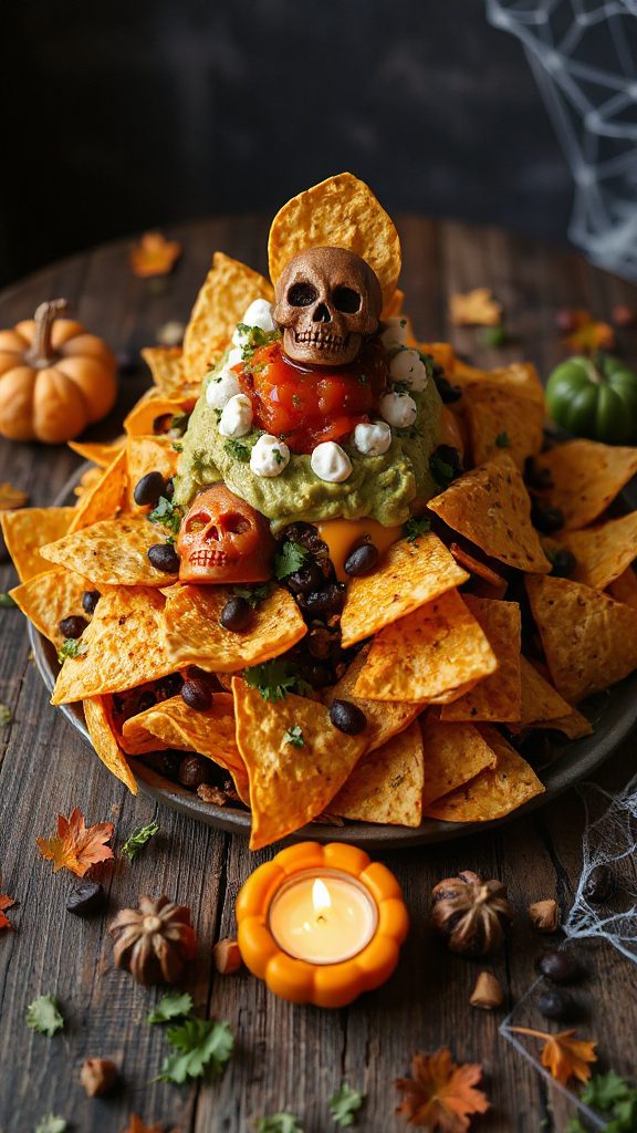 spooky layered nacho delight