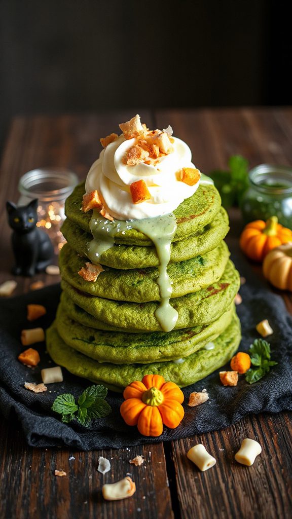 spooky matcha pancakes recipe