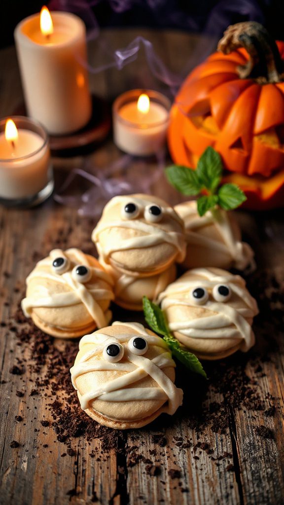 spooky mummy macaron treats spooky mummy macaron treats
