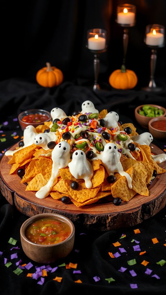 spooky nachos with cheese