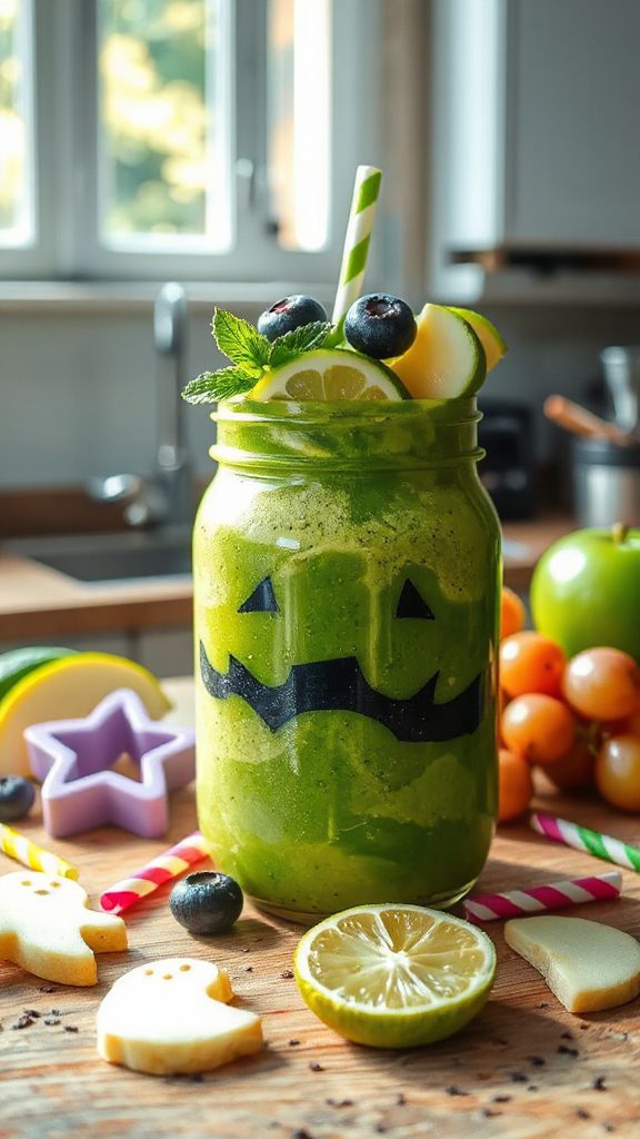 spooky nutritious green smoothie