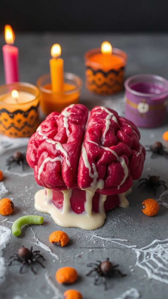 spooky raspberry chocolate fudge