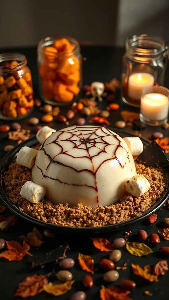 spooky s mores panna cotta