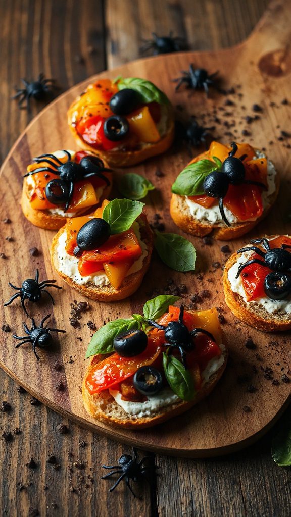 spooky spider bruschetta recipe spooky spider bruschetta recipe