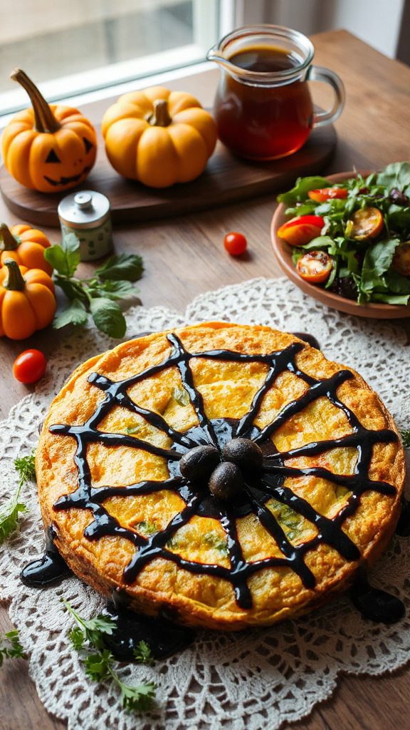 spooky spider frittata recipe