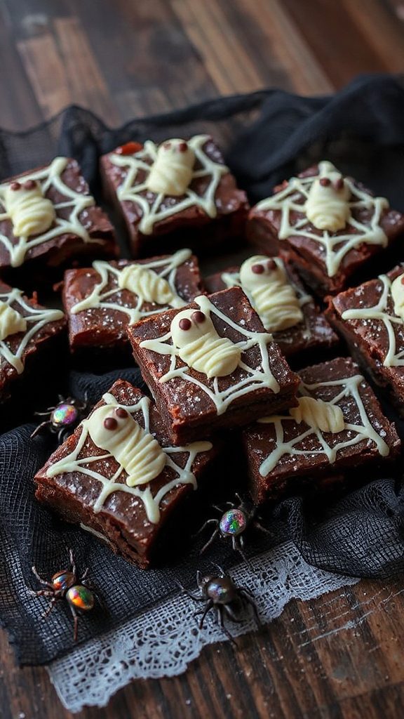 spooky spiderweb brownie treats spooky spiderweb brownie treats