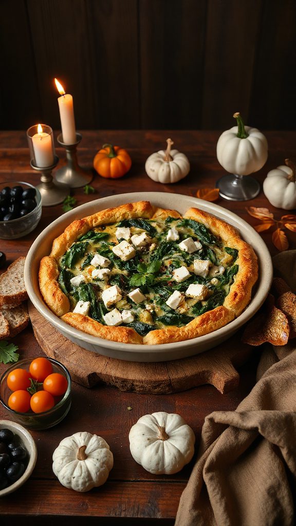 spooky spinach feta strata spooky spinach feta strata