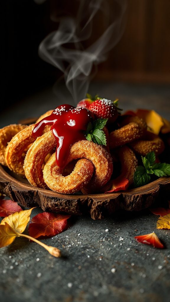 spooky strawberry churros recipe