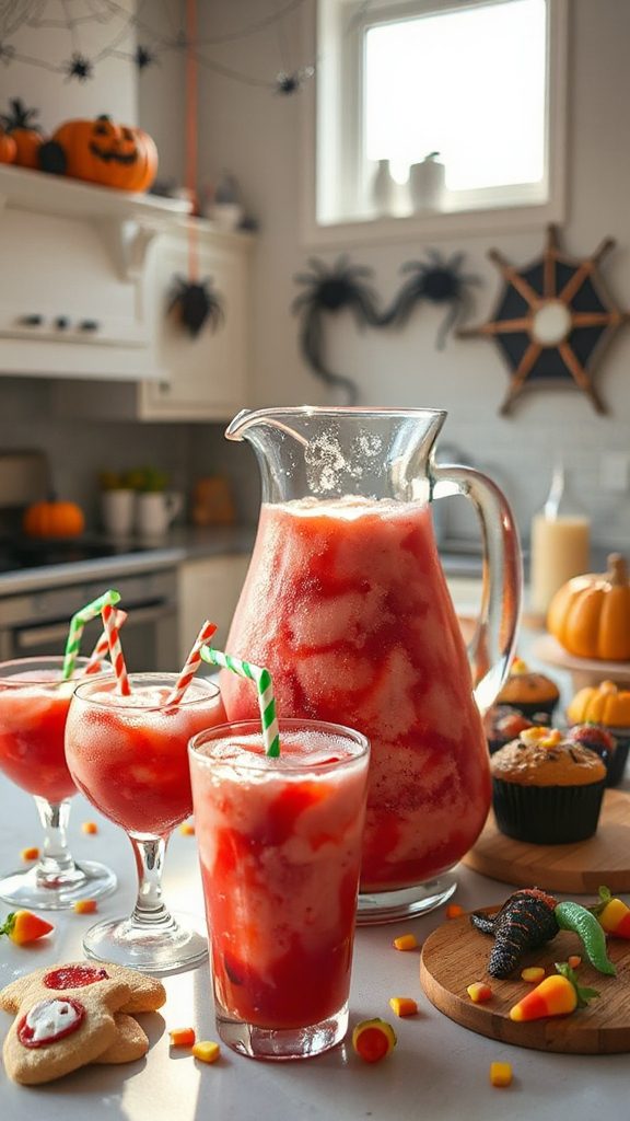 spooky strawberry slush drink spooky strawberry slush drink